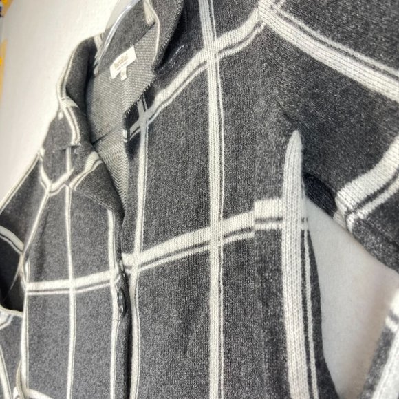 NWOT BARTOLINI Womens M Gray White Wool Cashmere Checkered Jacket Made in Italy - Picture 9 of 11